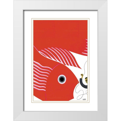 The Fish-Kite No Title, 1933 White Modern Wood Framed Art Print with Double Matting by McIntosh, Frank