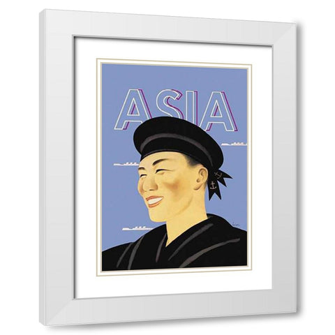 Japanese Sailor, 1935 White Modern Wood Framed Art Print with Double Matting by McIntosh, Frank