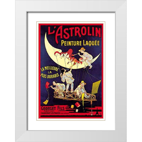 LAstrolin Peinture Laquee White Modern Wood Framed Art Print with Double Matting by Oge, Eugene