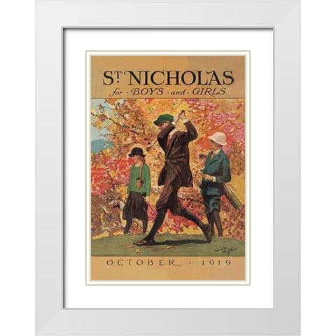 St. Nicholas for Boys and Girls, 1919 White Modern Wood Framed Art Print with Double Matting by Price, Garrett