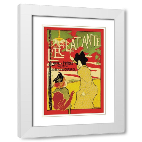 LEclatante - The Brilliant Lamp, 1895 White Modern Wood Framed Art Print with Double Matting by Robbe, Manuel