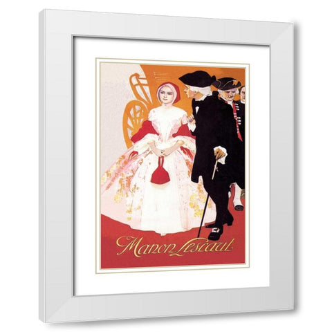 Manon Lescaut White Modern Wood Framed Art Print with Double Matting by Unknown
