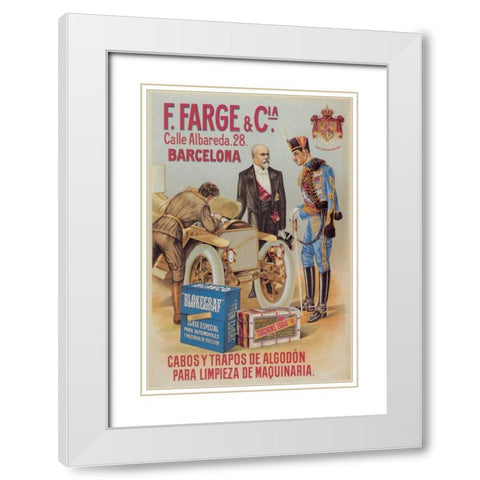 F. Farge White Modern Wood Framed Art Print with Double Matting by Unknown