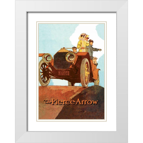Sightseeing from the Pierce-Arrow White Modern Wood Framed Art Print with Double Matting by Unknown