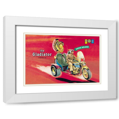 The Gladiator - Driver Included White Modern Wood Framed Art Print with Double Matting by Unknown