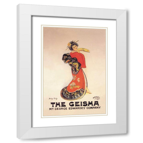 The Geisha: Mr. George Edwardes  Company White Modern Wood Framed Art Print with Double Matting by Unknown