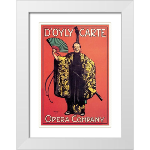 D Oyly Carte Opera Company (Asian Costume) White Modern Wood Framed Art Print with Double Matting by Unknown