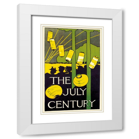 The July Century, 1895 White Modern Wood Framed Art Print with Double Matting by Woodbury, Charles H.
