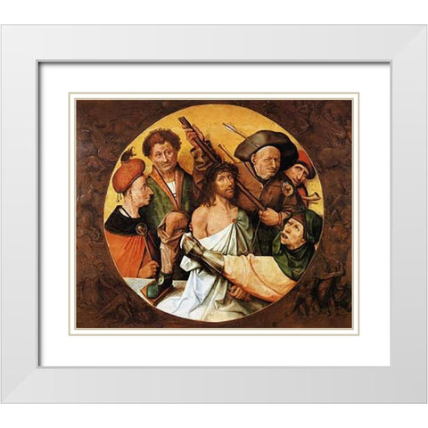 Museumist Crowned With Thorns II White Modern Wood Framed Art Print with Double Matting by Bosch, Hieronymus