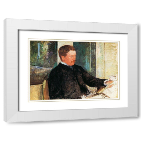 Alexander J 1880 White Modern Wood Framed Art Print with Double Matting by Cassatt, Mary