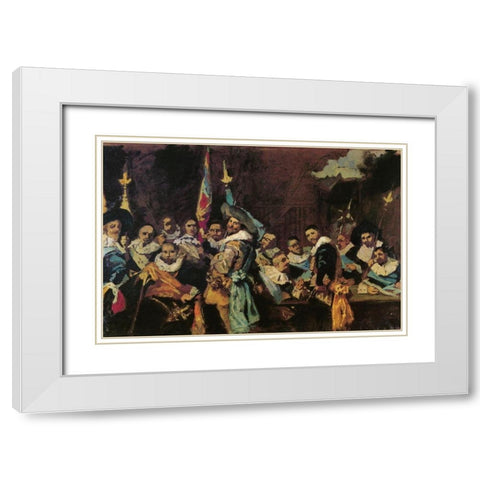 Copy After Frans Hals 1873 White Modern Wood Framed Art Print with Double Matting by Cassatt, Mary