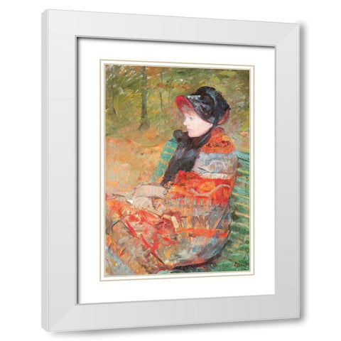 Profile Portrait Of Lydia 1880 White Modern Wood Framed Art Print with Double Matting by Cassatt, Mary