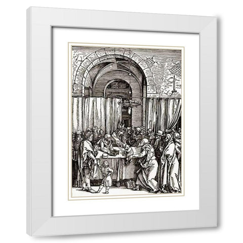 Life Of The Virgin White Modern Wood Framed Art Print with Double Matting by Durer, Albrecht