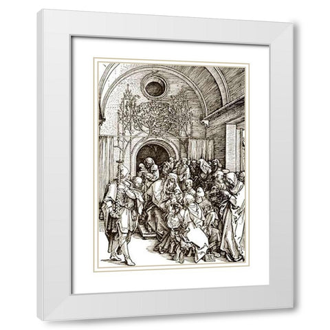 Life Of The Virgin 10 White Modern Wood Framed Art Print with Double Matting by Durer, Albrecht