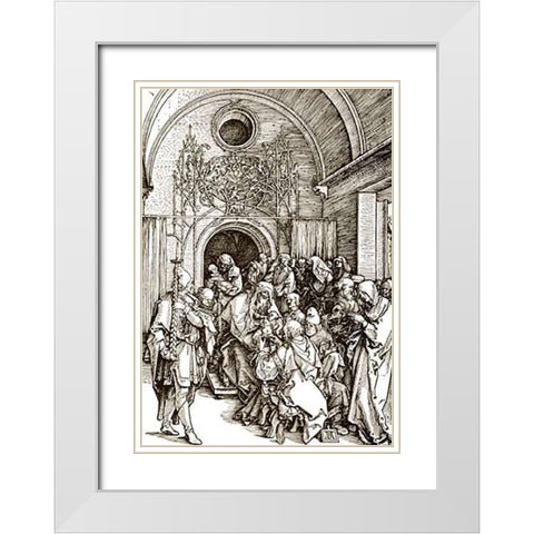 Life Of The Virgin 10 White Modern Wood Framed Art Print with Double Matting by Durer, Albrecht