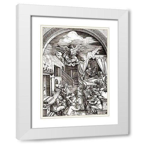 Life Of The Virgin 4 White Modern Wood Framed Art Print with Double Matting by Durer, Albrecht