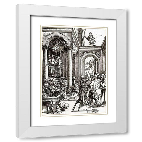 Life Of The Virgin 5 White Modern Wood Framed Art Print with Double Matting by Durer, Albrecht