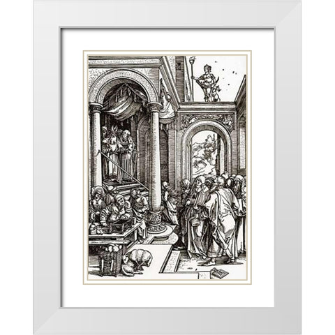 Life Of The Virgin 5 White Modern Wood Framed Art Print with Double Matting by Durer, Albrecht