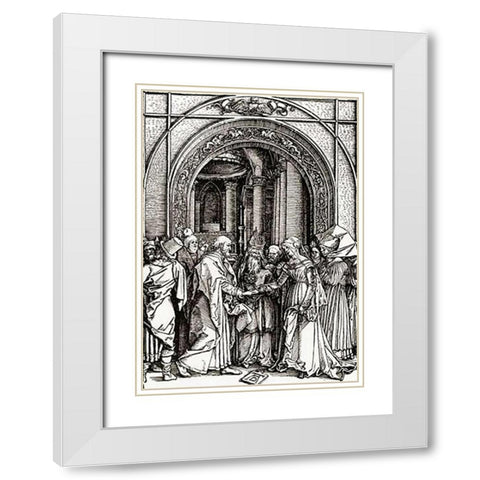 Life Of The Virgin 6 White Modern Wood Framed Art Print with Double Matting by Durer, Albrecht