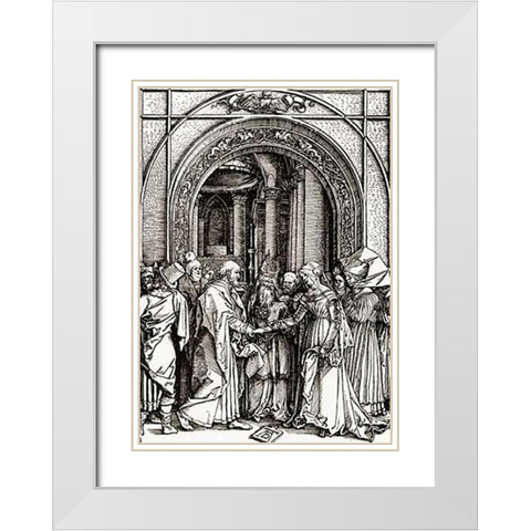 Life Of The Virgin 6 White Modern Wood Framed Art Print with Double Matting by Durer, Albrecht