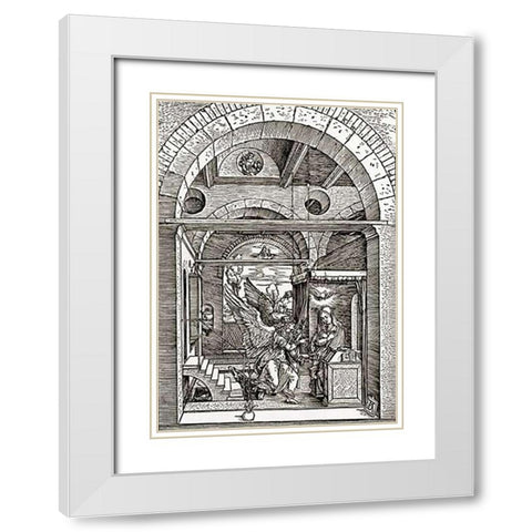 Life Of The Virgin 7 White Modern Wood Framed Art Print with Double Matting by Durer, Albrecht