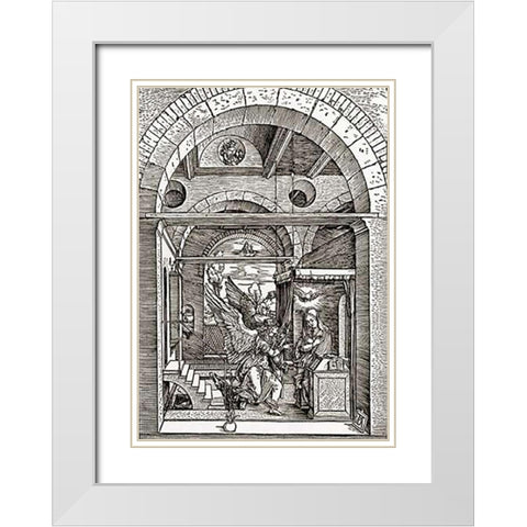 Life Of The Virgin 7 White Modern Wood Framed Art Print with Double Matting by Durer, Albrecht