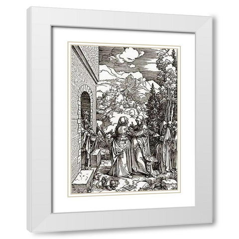 Life Of The Virgin 8 White Modern Wood Framed Art Print with Double Matting by Durer, Albrecht