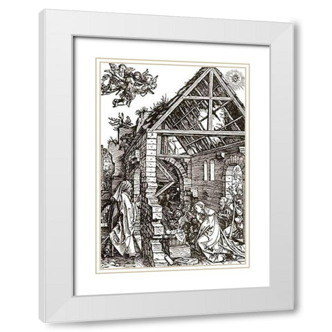 Life Of The Virgin 9 White Modern Wood Framed Art Print with Double Matting by Durer, Albrecht