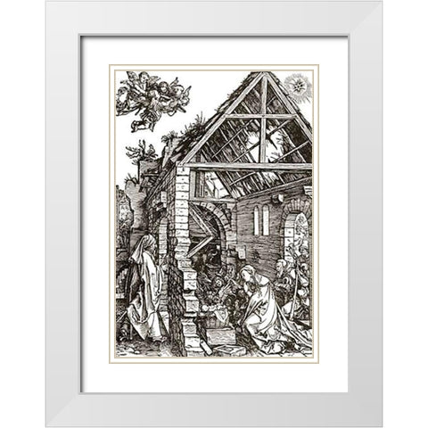 Life Of The Virgin 9 White Modern Wood Framed Art Print with Double Matting by Durer, Albrecht