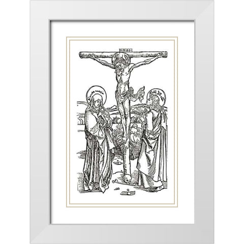 Opus Speciale MissaMaps White Modern Wood Framed Art Print with Double Matting by Durer, Albrecht