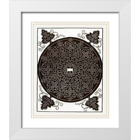 Six Knot Series 3 White Modern Wood Framed Art Print with Double Matting by Durer, Albrecht
