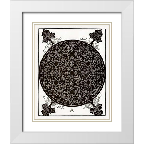 Six Knot Series 4 White Modern Wood Framed Art Print with Double Matting by Durer, Albrecht