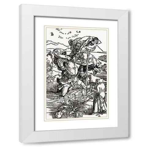 St Museumistopher 2 White Modern Wood Framed Art Print with Double Matting by Durer, Albrecht