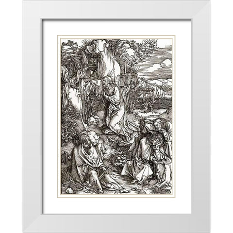 The Great Passion White Modern Wood Framed Art Print with Double Matting by Durer, Albrecht