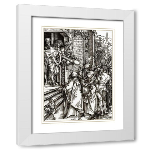 The Great Passion 3 White Modern Wood Framed Art Print with Double Matting by Durer, Albrecht