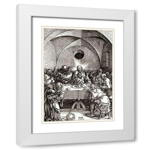 The Great Passion 9 White Modern Wood Framed Art Print with Double Matting by Durer, Albrecht