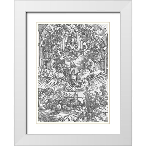 The Revelation Of St John 3 White Modern Wood Framed Art Print with Double Matting by Durer, Albrecht