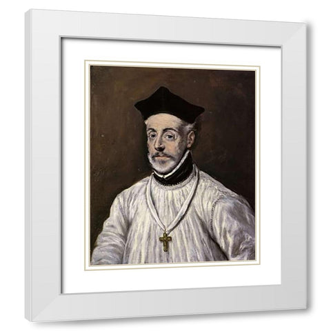 Diego De Covarrubias White Modern Wood Framed Art Print with Double Matting by Greco, El