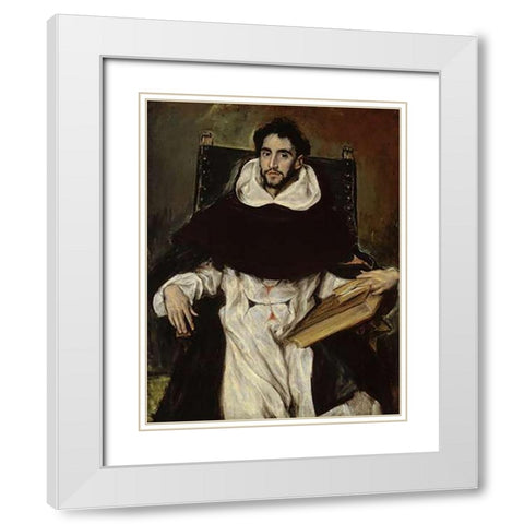 Fray Hortensio Felix Paravicino White Modern Wood Framed Art Print with Double Matting by Greco, El