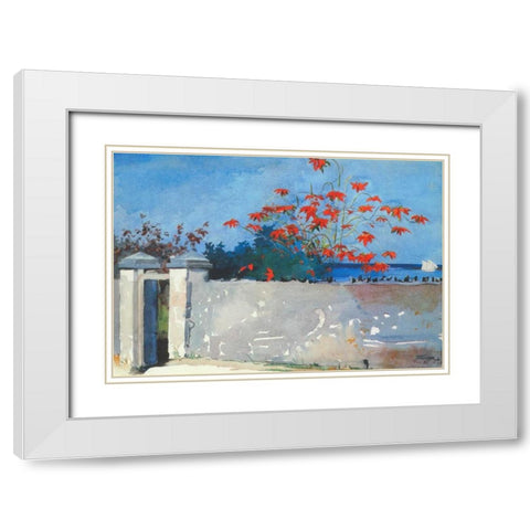 A Wall Nassau White Modern Wood Framed Art Print with Double Matting by Homer, Winslow