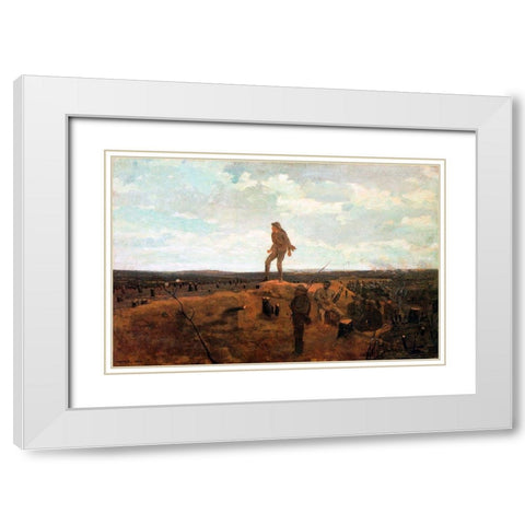 Defiance White Modern Wood Framed Art Print with Double Matting by Homer, Winslow