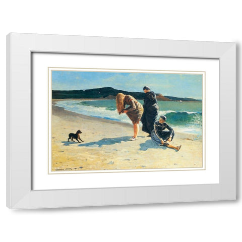 Eaglehead Manchester Massachusetts White Modern Wood Framed Art Print with Double Matting by Homer, Winslow