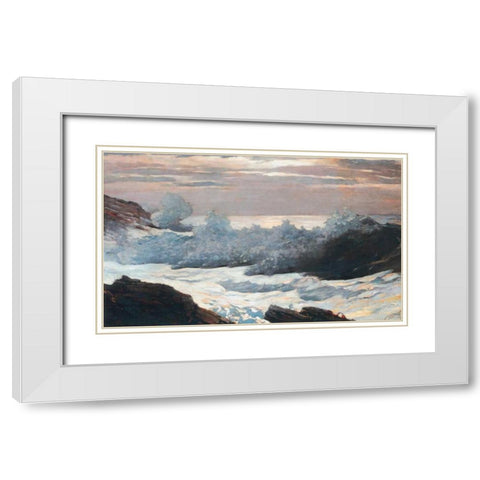 Early Morning After A Storm On The Sea White Modern Wood Framed Art Print with Double Matting by Homer, Winslow