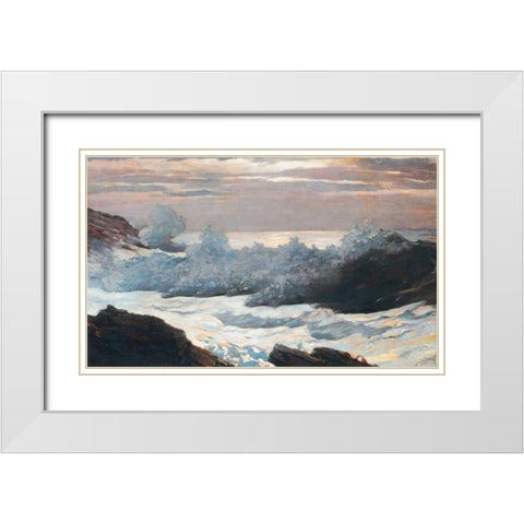 Early Morning After A Storm On The Sea White Modern Wood Framed Art Print with Double Matting by Homer, Winslow