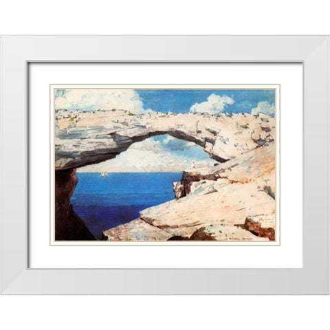 Glass Windows Bahamas White Modern Wood Framed Art Print with Double Matting by Homer, Winslow