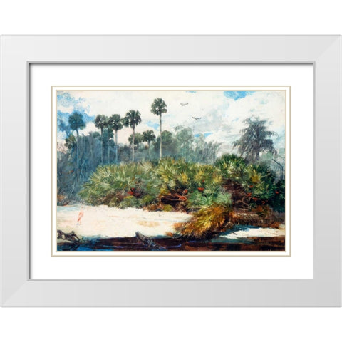 In A Florida Jungle White Modern Wood Framed Art Print with Double Matting by Homer, Winslow