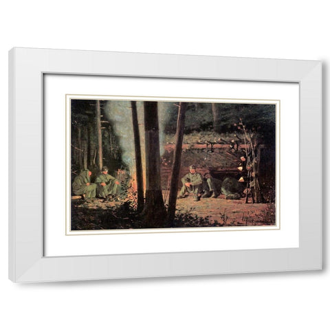 In Front Of Yorktown White Modern Wood Framed Art Print with Double Matting by Homer, Winslow