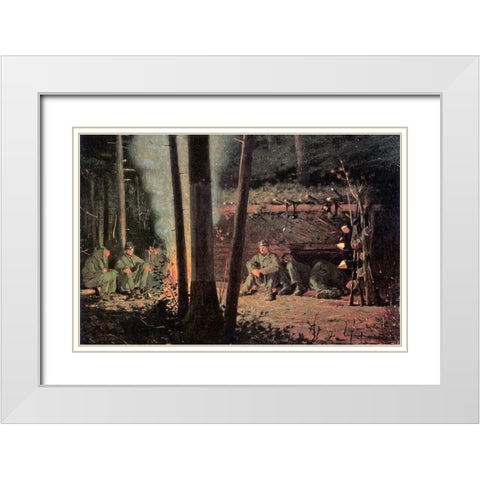 In Front Of Yorktown White Modern Wood Framed Art Print with Double Matting by Homer, Winslow
