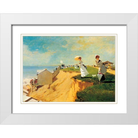 Long Branch New Jersey White Modern Wood Framed Art Print with Double Matting by Homer, Winslow