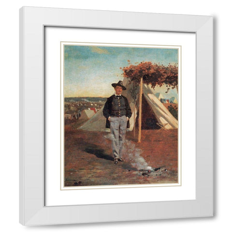Portrait Of Albert Post White Modern Wood Framed Art Print with Double Matting by Homer, Winslow
